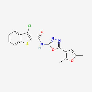 3-chloro-N-(5-(2,5-dimethylfuran-3-yl)-1,3,4-oxadiazol-2-yl)benzo[b]thiophene-2-carboxamide