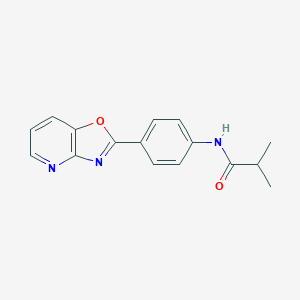 molecular formula C16H15N3O2 B251807 N-(4-Oxazolo[4,5-b]pyridin-2-yl-phenyl)-isobutyramide 
