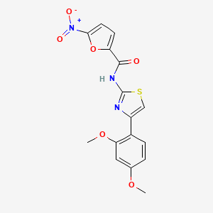 molecular formula C16H13N3O6S B2518070 N-[4-(2,4-dimethoxyphenyl)-1,3-thiazol-2-yl]-5-nitrofuran-2-carboxamide CAS No. 476641-61-9