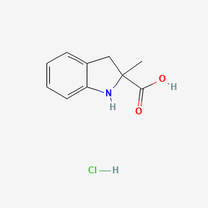 molecular formula C10H12ClNO2 B2518073 2-Methylindoline-2-carboxylic acid hydrochloride CAS No. 2089277-49-4