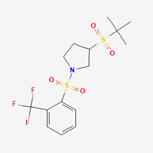 3-(Tert-butylsulfonyl)-1-((2-(trifluoromethyl)phenyl)sulfonyl)pyrrolidine