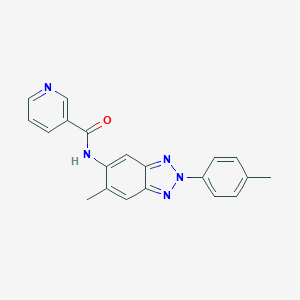 molecular formula C20H17N5O B251809 N-(6-Methyl-2-p-tolyl-2H-benzotriazol-5-yl)-nicotinamide 