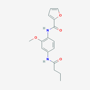 molecular formula C16H18N2O4 B251811 N-[4-(butanoylamino)-2-methoxyphenyl]furan-2-carboxamide 