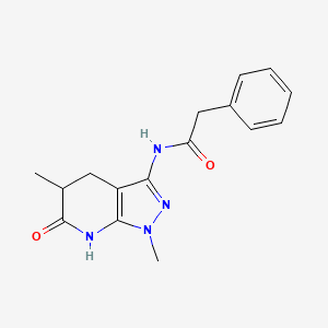 molecular formula C16H18N4O2 B2518145 N-(1,5-dimethyl-6-oxo-4,5,6,7-tetrahydro-1H-pyrazolo[3,4-b]pyridin-3-yl)-2-phenylacetamide CAS No. 1171361-83-3