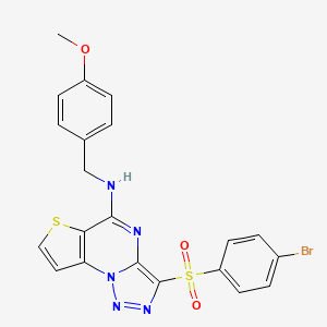 3-[(4-bromophenyl)sulfonyl]-N-(4-methoxybenzyl)thieno[2,3-e][1,2,3]triazolo[1,5-a]pyrimidin-5-amine