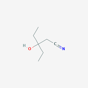 molecular formula C7H13NO B2518156 3-Ethyl-3-hydroxypentanenitrile CAS No. 17190-27-1