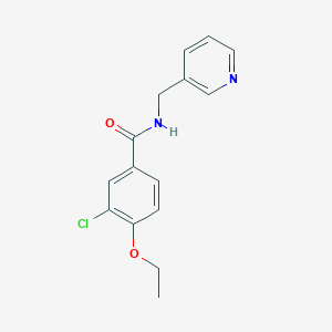 molecular formula C15H15ClN2O2 B251817 3-chloro-4-ethoxy-N-(pyridin-3-ylmethyl)benzamide 