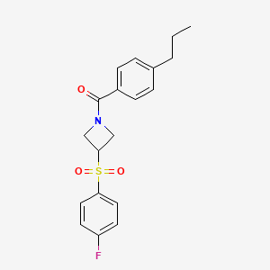 (3-((4-Fluorophenyl)sulfonyl)azetidin-1-yl)(4-propylphenyl)methanone