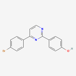 molecular formula C16H11BrN2O B2518176 4-[4-(4-溴苯基)-2-嘧啶基]苯酚 CAS No. 477846-98-3