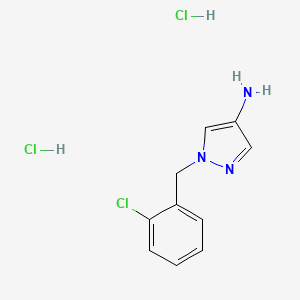 molecular formula C10H12Cl3N3 B2518188 1-(2-Chlorobenzyl)-1H-pyrazol-4-amine dihydrochloride CAS No. 1197230-30-0