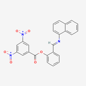 molecular formula C24H15N3O6 B2518191 [2-(Naphthalen-1-yliminomethyl)phenyl] 3,5-dinitrobenzoate CAS No. 405905-18-2