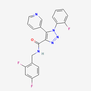 molecular formula C21H14F3N5O B2518211 N-[6-({[(3-甲氧基丙基)氨基]羰基}氨基)-4-甲基-1,3-苯并噻唑-2-基]-4-甲基苯磺酰胺 CAS No. 1251582-20-3