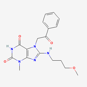 8-((3-methoxypropyl)amino)-3-methyl-7-(2-oxo-2-phenylethyl)-1H-purine-2,6(3H,7H)-dione