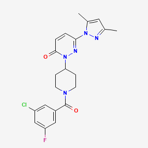 2-[1-(3-Chloro-5-fluorobenzoyl)piperidin-4-yl]-6-(3,5-dimethylpyrazol-1-yl)pyridazin-3-one