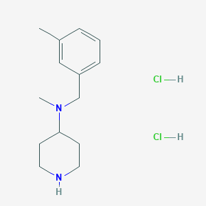 molecular formula C14H24Cl2N2 B2518228 N-Methyl-N-[(3-methylphenyl)methyl]piperidin-4-amine;dihydrochloride CAS No. 2460750-85-8