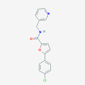 molecular formula C17H13ClN2O2 B251823 5-(4-chlorophenyl)-N-(pyridin-3-ylmethyl)furan-2-carboxamide 