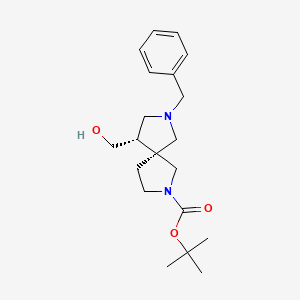 molecular formula C20H30N2O3 B2518232 (5S,9S)-tert-butyl 7-benzyl-9-(hydroxymethyl)-2,7-diazaspiro[4.4]nonane-2-carboxylate CAS No. 1821776-63-9