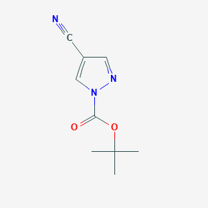 molecular formula C9H11N3O2 B2518242 叔丁基4-氰基-1H-吡唑-1-羧酸酯 CAS No. 1934420-54-8