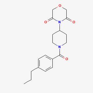 molecular formula C19H24N2O4 B2518247 4-(1-(4-丙基苯甲酰)哌啶-4-基)吗啉-3,5-二酮 CAS No. 2034266-54-9