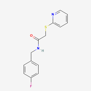 molecular formula C14H13FN2OS B2518250 N-(4-fluorobenzyl)-2-(2-pyridinylsulfanyl)acetamide CAS No. 882749-04-4