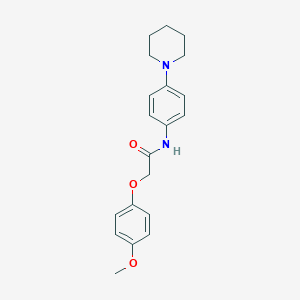 molecular formula C20H24N2O3 B251826 2-(4-methoxyphenoxy)-N-[4-(1-piperidinyl)phenyl]acetamide 