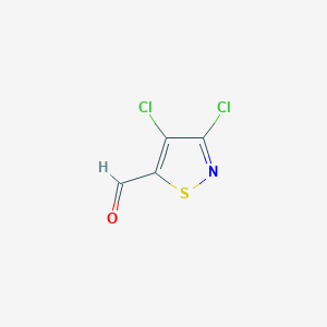 molecular formula C4HCl2NOS B2518263 3,4-二氯异噻唑-5-甲醛 CAS No. 1161865-89-9