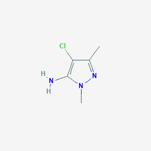 molecular formula C5H8ClN3 B2518267 4-Chloro-1,3-dimethyl-1H-pyrazol-5-amine CAS No. 1006481-77-1
