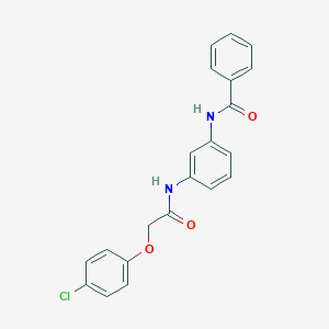 molecular formula C21H17ClN2O3 B251827 N-(3-{[(4-chlorophenoxy)acetyl]amino}phenyl)benzamide 