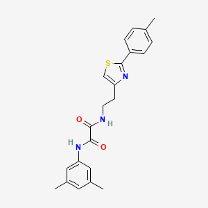 molecular formula C22H23N3O2S B2518274 N1-(3,5-dimethylphenyl)-N2-(2-(2-(p-tolyl)thiazol-4-yl)ethyl)oxalamide CAS No. 896377-76-7