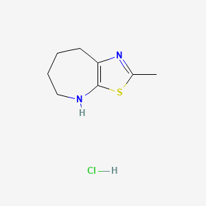 molecular formula C8H13ClN2S B2518283 2-Methyl-5,6,7,8-tetrahydro-4H-thiazolo[5,4-b]azepine hydrochloride CAS No. 2225142-17-4