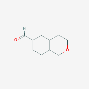 molecular formula C10H16O2 B2518292 3,4,4a,5,6,7,8,8a-Octahydro-1H-isochromene-6-carbaldehyde CAS No. 1823038-30-7