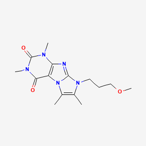 molecular formula C15H21N5O3 B2518296 8-(3-methoxypropyl)-1,3,6,7-tetramethyl-1H-imidazo[2,1-f]purine-2,4(3H,8H)-dione CAS No. 876902-72-6