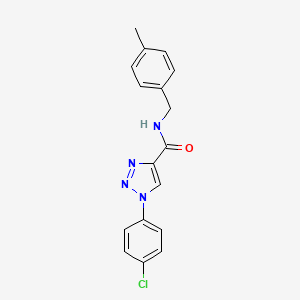 molecular formula C17H15ClN4O B2518303 1-(4-氯苯基)-N-(4-甲基苄基)-1H-1,2,3-三唑-4-甲酰胺 CAS No. 1206990-37-5
