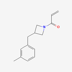 1-[3-[(3-Methylphenyl)methyl]azetidin-1-yl]prop-2-en-1-one