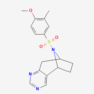 molecular formula C17H19N3O3S B2518319 (5R,8S)-10-((4-methoxy-3-methylphenyl)sulfonyl)-6,7,8,9-tetrahydro-5H-5,8-epiminocyclohepta[d]pyrimidine CAS No. 2062349-30-6