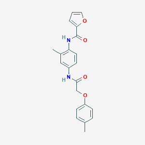 molecular formula C21H20N2O4 B251833 N-(2-methyl-4-{[(4-methylphenoxy)acetyl]amino}phenyl)-2-furamide 