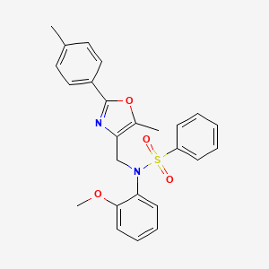 molecular formula C25H24N2O4S B2518336 1-[(5-甲氧基-1-甲基-1H-吲哚-3-基)甲基]-N-(1-苯乙基)哌啶-4-甲酰胺 CAS No. 1251618-36-6