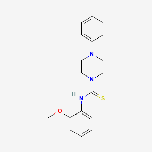 molecular formula C18H21N3OS B2518337 N-(2-methoxyphenyl)-4-phenylpiperazine-1-carbothioamide CAS No. 431057-08-8