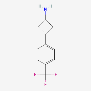 molecular formula C11H12F3N B2518348 顺式-3-[4-(三氟甲基)苯基]环丁胺 CAS No. 1812174-93-8