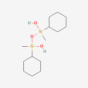 molecular formula C14H30O3Si2 B2518364 1,3-二环己基-1,3-二甲基二硅氧烷-1,3-二醇 CAS No. 17948-09-3