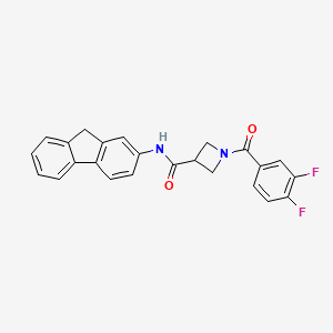 molecular formula C24H18F2N2O2 B2518369 1-(3,4-二氟苯甲酰)-N-(9H-芴-2-基)氮杂环丁-3-甲酰胺 CAS No. 1334374-14-9