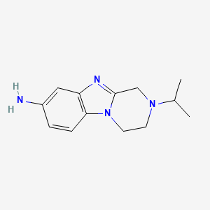 molecular formula C13H18N4 B2518373 2-(丙-2-基)-1,2,3,4-四氢吡嗪并[1,2-a]苯并咪唑-8-胺 CAS No. 1322604-89-6