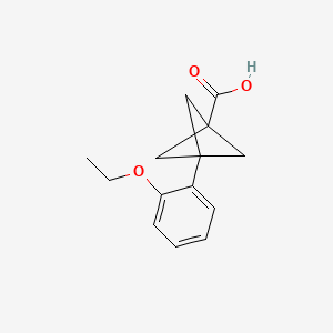 molecular formula C14H16O3 B2518375 3-(2-Ethoxyphenyl)bicyclo[1.1.1]pentane-1-carboxylic acid CAS No. 2287318-17-4