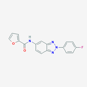 molecular formula C17H11FN4O2 B251838 N-[2-(4-fluorophenyl)-2H-1,2,3-benzotriazol-5-yl]-2-furamide 