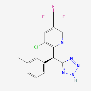 3-chloro-2-[(3-methylphenyl)(1H-1,2,3,4-tetraazol-5-yl)methyl]-5-(trifluoromethyl)pyridine