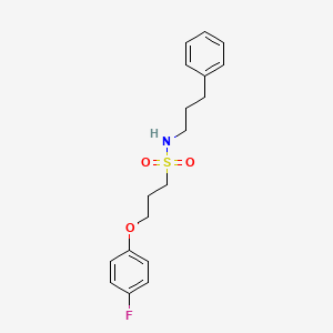 molecular formula C18H22FNO3S B2518386 3-(4-fluorophenoxy)-N-(3-phenylpropyl)propane-1-sulfonamide CAS No. 946320-49-6