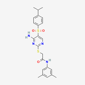 2-((4-amino-5-((4-isopropylphenyl)sulfonyl)pyrimidin-2-yl)thio)-N-(3,5-dimethylphenyl)acetamide