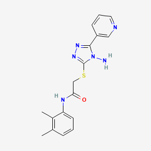 molecular formula C17H18N6OS B2518398 2-{[4-氨基-5-(吡啶-3-基)-4H-1,2,4-三唑-3-基]硫代}-N-(2,3-二甲苯基)乙酰胺 CAS No. 880802-14-2
