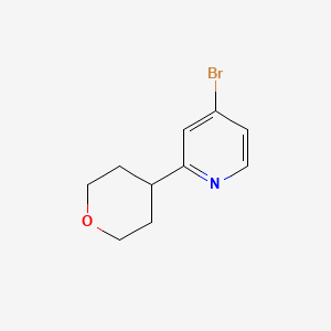 molecular formula C10H12BrNO B2518406 4-溴-2-(氧杂-4-基)吡啶 CAS No. 1264037-29-7