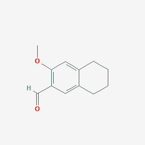 molecular formula C12H14O2 B2518413 3-Methoxy-5,6,7,8-tetrahydronaphthalene-2-carbaldehyde CAS No. 78112-35-3
